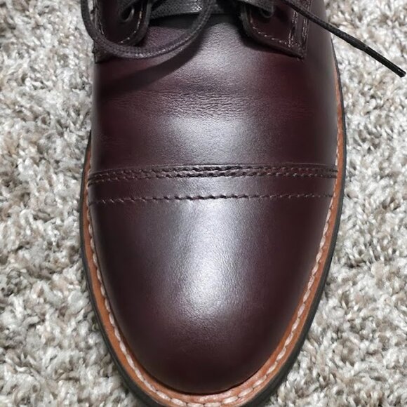 THURSDAY BOOT Captain Brown Leather Cap Toe Boots SZ 9 - Picture 4 of 10